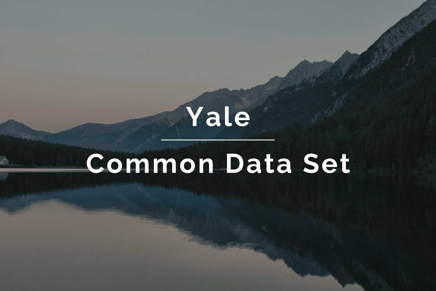 How to Use the Yale Common Data Set